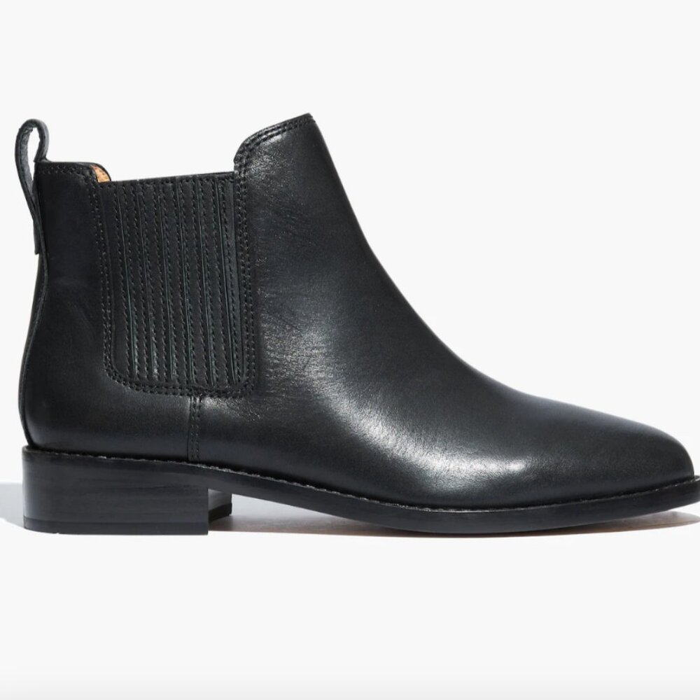 Madewell Ainsley Chelsea Boot Size 6.5 Black